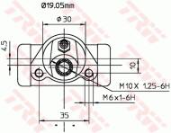 BWD103 TRW - Cylinderek ham. /TRW/ 