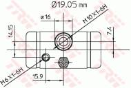 BWD291 TRW - Cylinderek ham. /TRW/ 