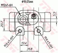 BWD307T TRW - Cylinderek ham. /TRW/ 