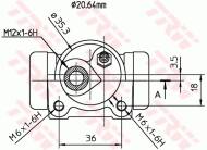 BWF168 TRW - Cylinderek ham.RENAULT CLIO 90-98 lewy /TRW/