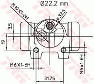 BWH135 TRW - Cylinderek ham. /TRW/ 