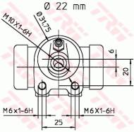 BWH188 TRW - Cylinderek ham.CITROEN VISA 1984 - 19 91,