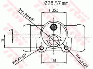 BWN131 TRW - Cylinderek ham.PEUGEOT J9 1980 - 1987 ,