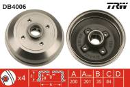 DB4006 TRW - Bęben ham.OPEL CORSA A,B tył 1.0-1.4 -93/200x84//TRW/