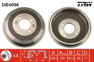 DB4096 TRW - Bęben ham.PEUGEOT 306 /+ABS/,405,406/93-/229x66/ BERLINGO 96-,XSARA 98- /TRW/