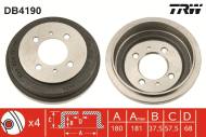 DB4190 TRW - Bęben ham.NISSAN ALMERA I 1.4-2.0D 95-00/180x37.5//TRW/