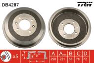 DB4287 TRW - Bęben ham.CHRYSLER VOYAGER 2.0-3.8 -01 /250X68/ /TRW/