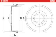 DB4374 TRW - Bęben ham.NISSAN PATROL 1989 - 1998, PATROL GR II 1998 - 2001,