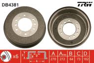 DB4381 TRW - Bęben ham.NISSAN PATROL 2.8-3.3 79- /TRW/