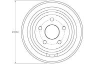 DB4407 TRW - Bęben ham.CHRYSLER PT CRUISER 2001 - 2010,