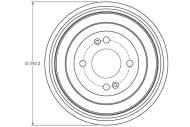 DB4422 TRW - Bęben ham.HYUNDAI ACCENT 2005 - 2010, ACCENT III 2005 - 2010, i10 2011 -