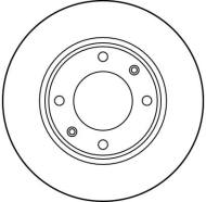 DF1218 TRW - Tarcza ham.PEUGEOT 205/309 1.9/GTi-SRi/ przód /247x20,5/ went./TRW/