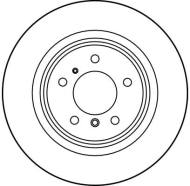 DF1597 TRW - Tarcza ham.BMW E38 730-740i tył /324x12/94- /E31 840-850i /90-/TRW/