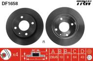 DF1658 TRW - Tarcza ham.FORD FIESTA III 1.0-1.4,1.8D -95 przód /TRW/