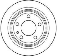DF2552 TRW - Tarcza ham.BMW E23 -86 tył /284x10/ /TRW/