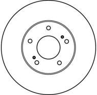 DF2574 TRW - Tarcza ham.NISSAN MAXIMA 2.0-3.0 95-00 przód /TRW/