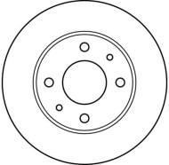 DF2576 TRW - Tarcza ham.NISSAN SUNNY N13,N14 przód 86-96 /240x18/ 100NX 90- went./TRW/