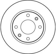 DF2815 TRW - Tarcza ham.CITROEN XSARA,PEUGEOT 206/30698- przód /247x13/ /TRW/