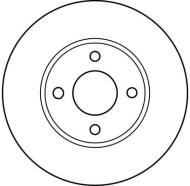 DF4018 TRW - Tarcza ham.NISSAN ALMERA N15 przód 96- /247x18/ went. 1.6-2.0D/TRW/