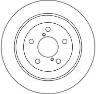 DF4033 TRW - Tarcza ham.SUBARU LEGACY 2.0T 4WD 92-94 2.5 4WD 96-99 tył /TRW/