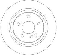 DF4270 TRW - Tarcza ham.DB W211 E-CLASA 02- tył /300x22/ wentyl./TRW/