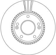 DF4283 TRW - Tarcza ham.HYUNDAI TUCSON 2.0-2.7 04- KIA CEE'D 06- przód /TRW/