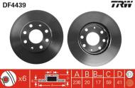 DF4439 TRW - Tarcza ham.OPEL CORSA C 1.0-1.2 00- ABS /240x20/ /TRW/