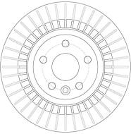 DF6308 TRW - Tarcza ham./TYŁ/ VOLVO XC60 2,0T 10- @302X22