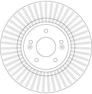 DF7973 TRW - Tarcza ham./prz/ HYUNDAI GRAND SANTA FE 2013-