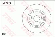 DF7973 TRW - Tarcza ham./prz/ HYUNDAI GRAND SANTA FE 2013-