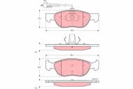 GDB1364 TRW - Klocki ham.ALFA ROMEO 145 1998 - 2001 ,