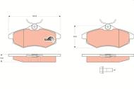 GDB1495 TRW - Klocki ham.CITROEN C3 1.1 1.4HDi przód 02- /TRW/