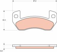 GDB1680 TRW - Klocki ham.AIXAM A.721 2005 -, A.741 2005 -, A.751 2005 -