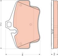 GDB1758 TRW - Klocki ham.PORSCHE BOXSTER S 06- TYŁ /sys.BREMBO/ /TRW/