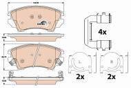 GDB1783 TRW - Klocki ham.OPEL INSIGNIA 1.6-2.0CDTI 08-> przód 17" /TRW/