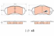 GDB2044 TRW - Klocki ham./PRZ/ PEUGEOT 308 13- 