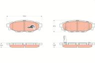 GDB3373 TRW - Klocki ham.SUBARU LEGACY 2.0-2.5 -05 tył /TRW/