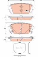GDB3462 TRW - Klocki ham.KIA CARENS 2.0 06- tył /TRW/