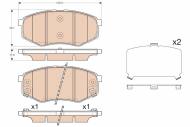 GDB3553 TRW - Klocki ham.HYUNDAI ix20 2010 -, SONAT A VI 2009 -,