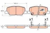 GDB3583 TRW - Klocki ham./TYŁ/ CITROEN C4 AIRCROSS 12-