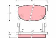 GDB368 TRW - Klocki ham.NISSAN 300ZX 3.0 -90 /TRW/