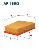 AP185/3 FILTR - FILTR POWIETRZA=AP185/2 I, SCENIC II