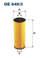 OE640/3 FILTR - FILTR OLEJU (C208), E (W124/W210