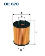 OE670 FILTR - FILTR OLEJU ORD, LANCIA, OPEL, P