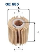 OE685 FILTR - FILTR OLEJU SIS II, AVENSIS III,