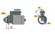 0001107461 BOSCH - Rozrusznik 12V 1.1kW DB CLK 08- /BOSCH/