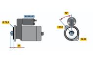 0001121402 BOSCH - Rozrusznik 12V 1.1kW VW GOLF VI 2.0 09- /BOSCH/