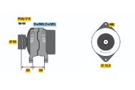 0123120001 BOSCH - Alternator OPEL OMEGA B 94-03,VECTRA 95-02