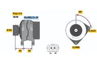 0123310020 BOSCH - Alternator SEAT AROSA 97-04,TOLEDO 91-9 8,SKODA FELICIA 94-01,VW GOLF