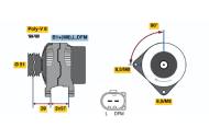 0124325128 BOSCH - Alternator 14V 110A VAG 1.4-1.6FSI 04- /BOSCH/